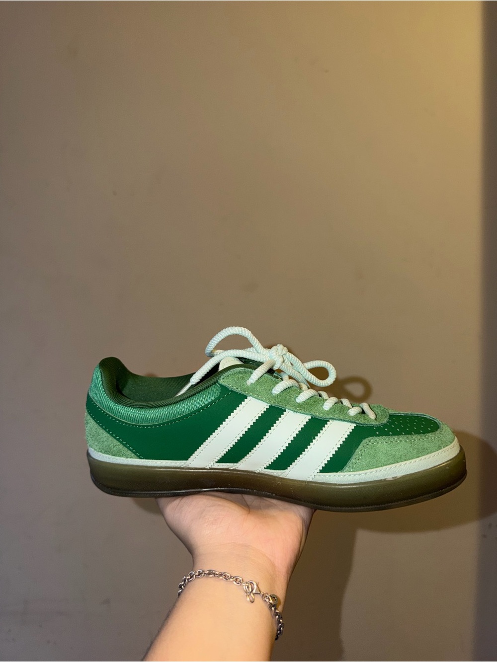 adidas Men’s Green and White Low-Top Sneakers